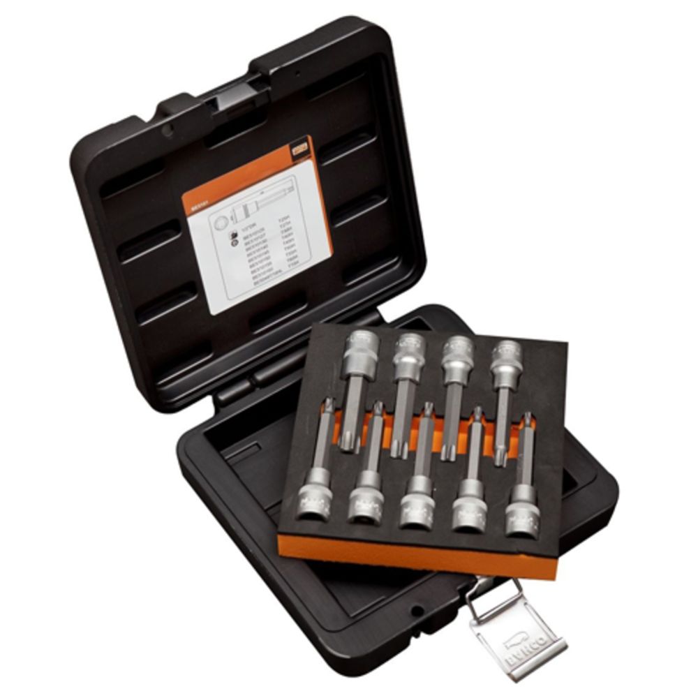 Bahco BE5101 kärkihylsysarja Tamper Torx TR25-TR70 1/2" 9 osaa