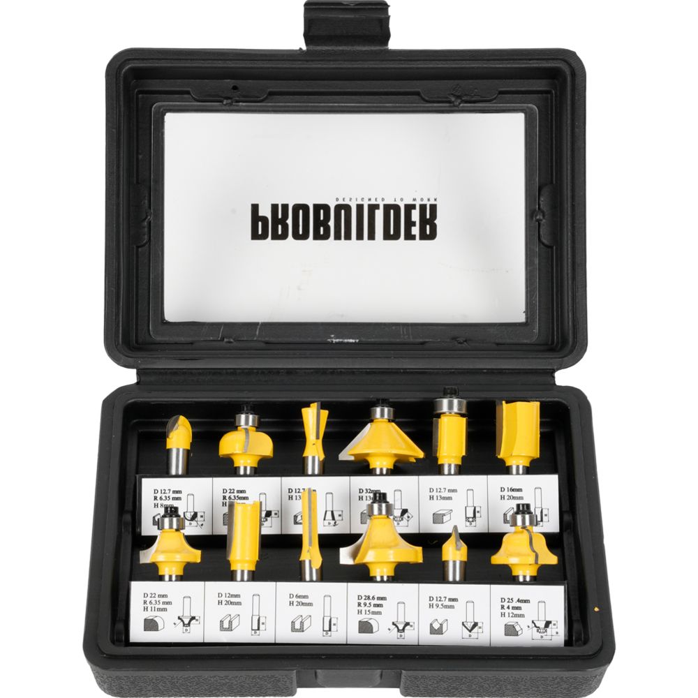 Probuilder freesiterade komplekt 8 mm 12 tk