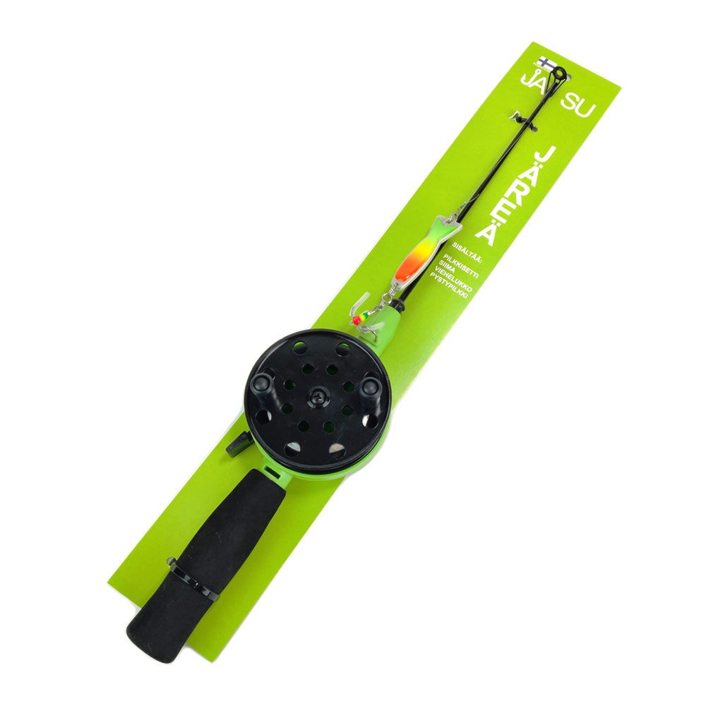 Jasu Järeä 60 mm pimpelset med lina och vertikalpirk