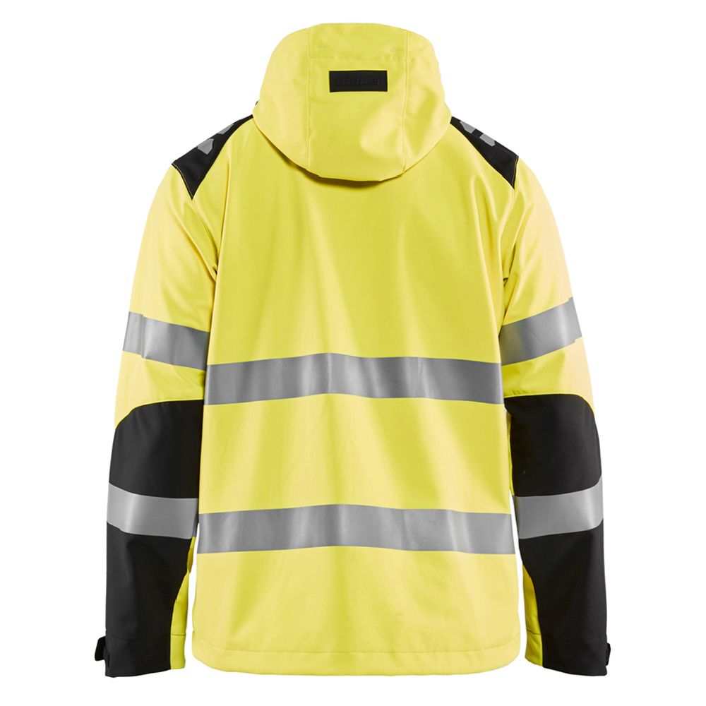 Blåkläder 4491 highvis softshelljacka varsel gul/svart
