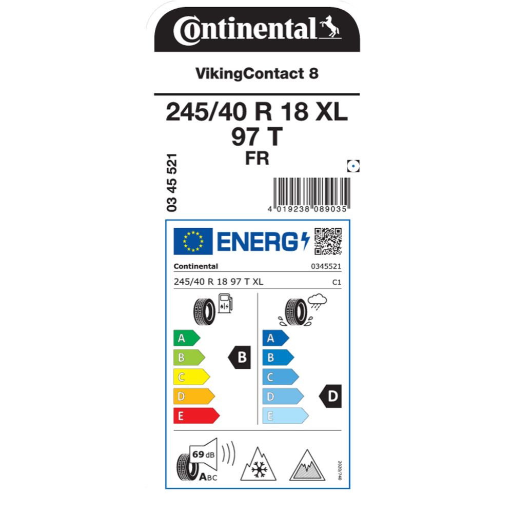 Continental VikingContact 8 245/40 R18 97T XL friktionsdäck
