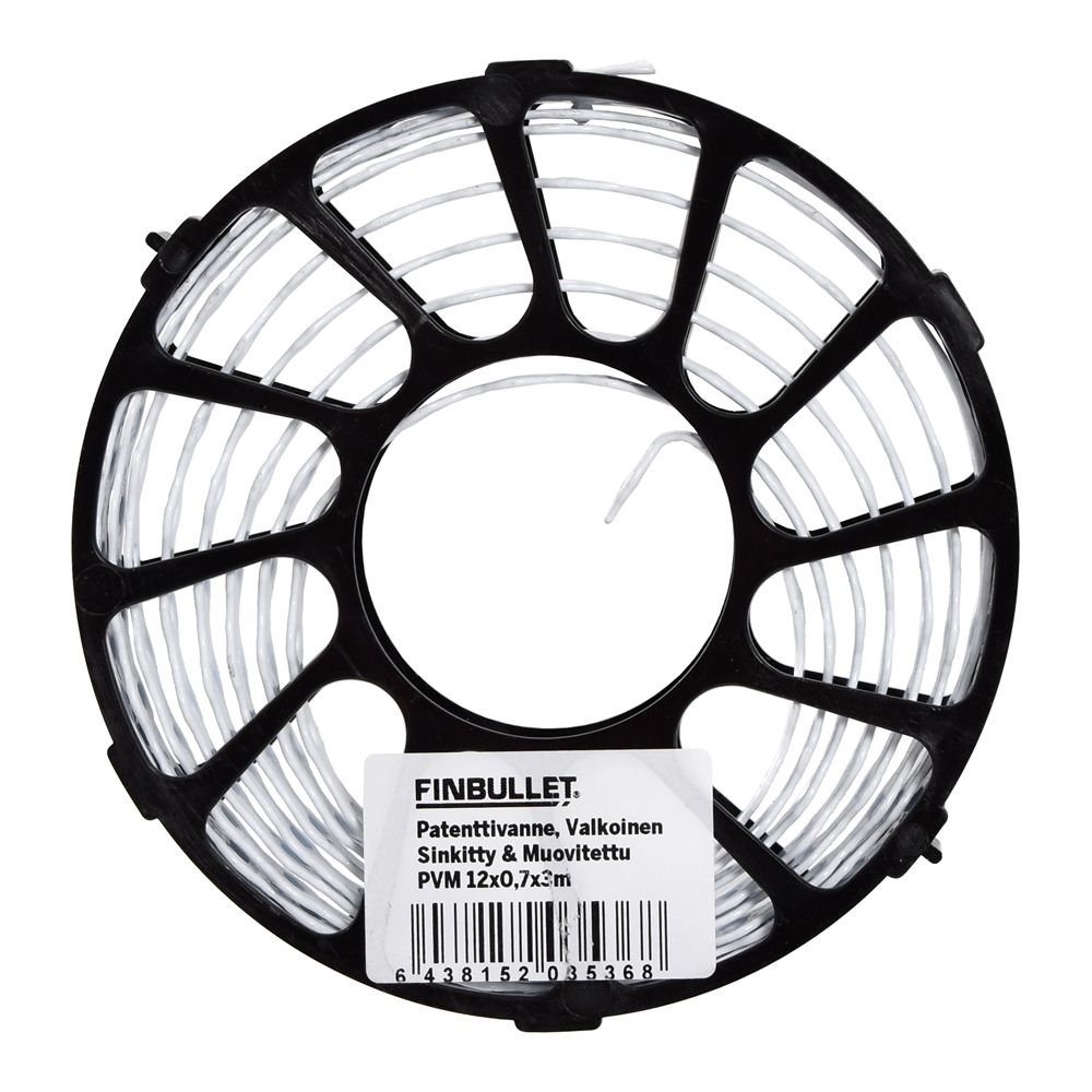 Finbullet patenttivanne valkoinen 12 x 0,7 x 3 m