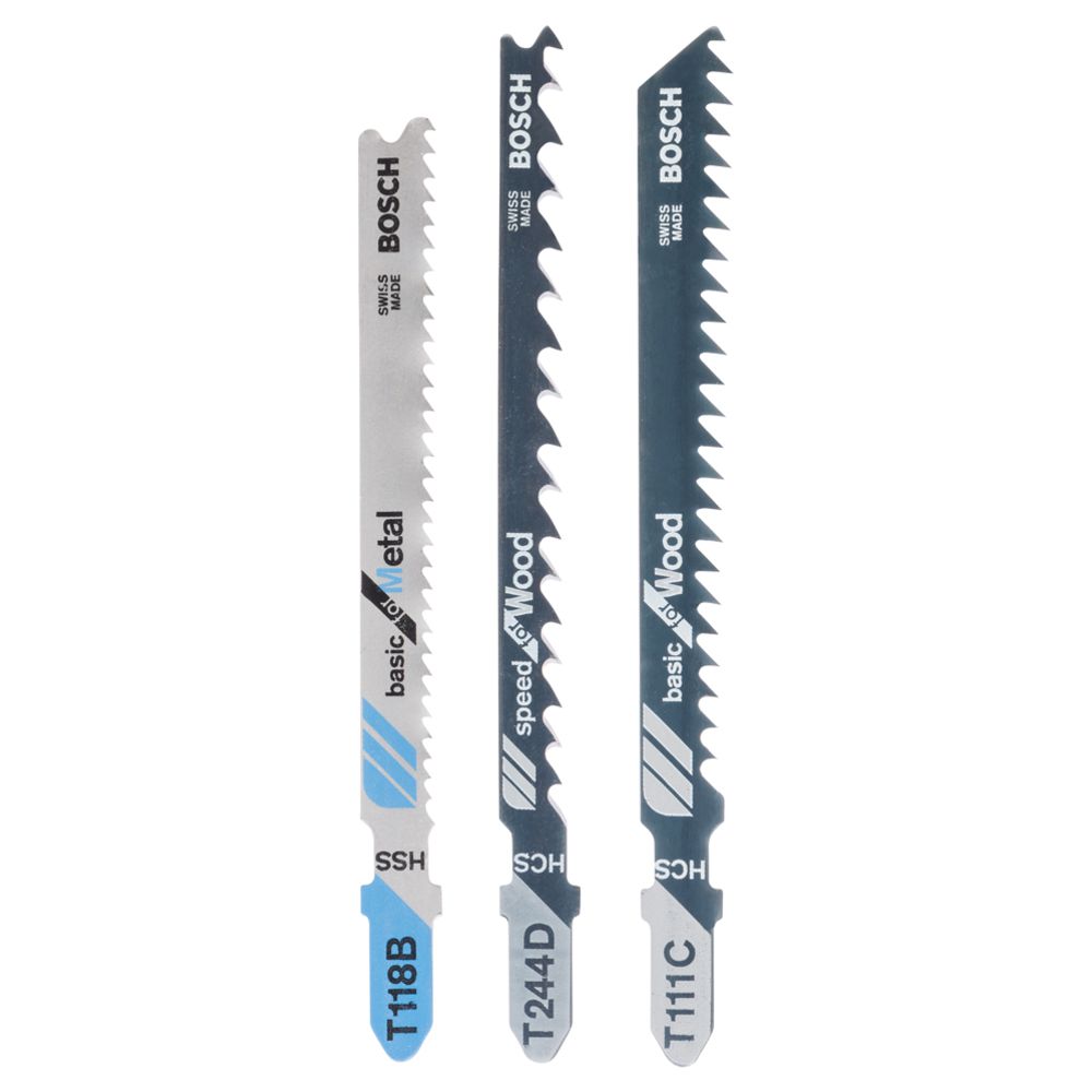 Boschi tikksaetera terade komplekt T 111 C/T 244 D/T 118 B, 3 tk