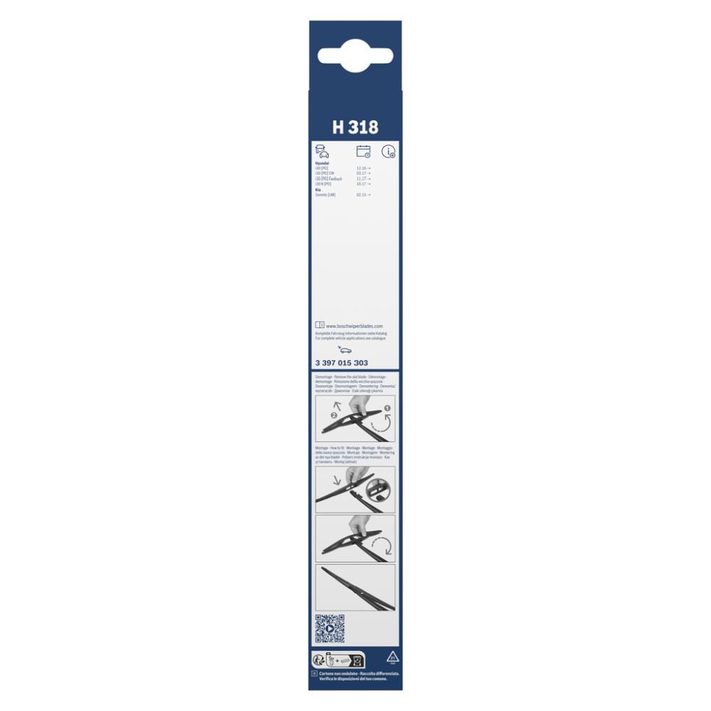 Bosch H318 takalasinpyyhin 30 cm