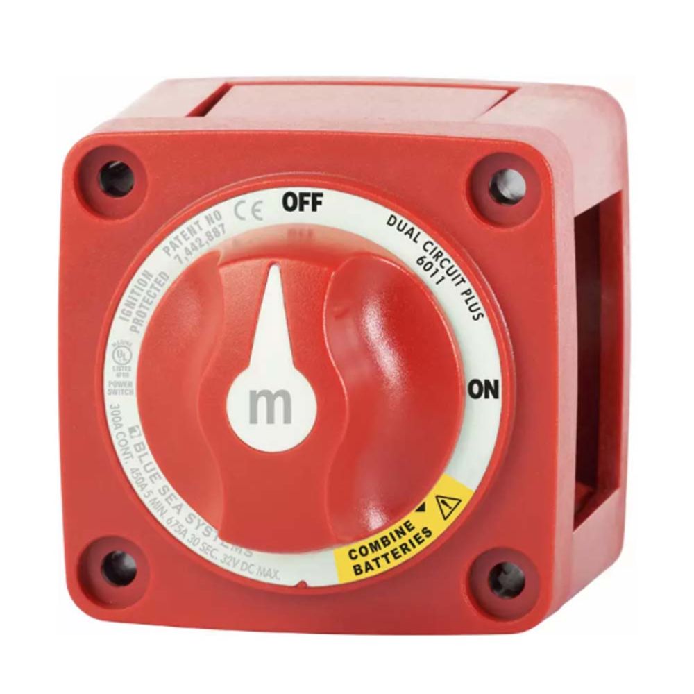 Blue Sea Systems m-Series Dual Circuit Plus huvudströmbrytare