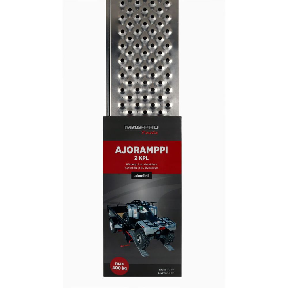 MagPro Tools lastramp i aluminium 150 cm x 21,5 cm 400 kg 2 st.