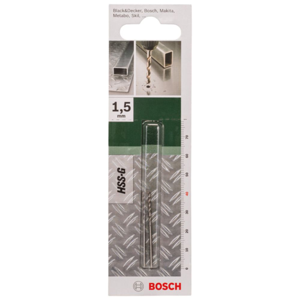 Bosch HSS G metallipuur 1,5 mm 2 tk