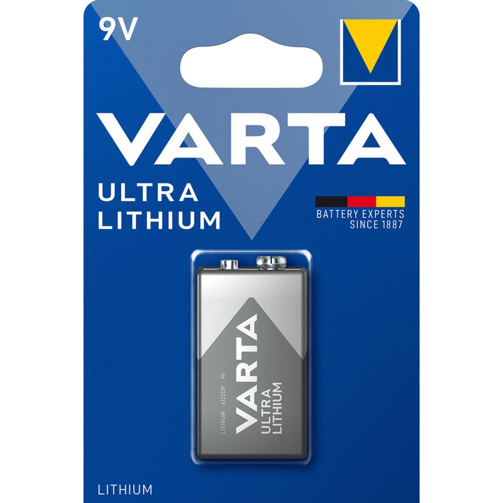 VARTA ULTRA Lithium 9V paristo, 1 kpl