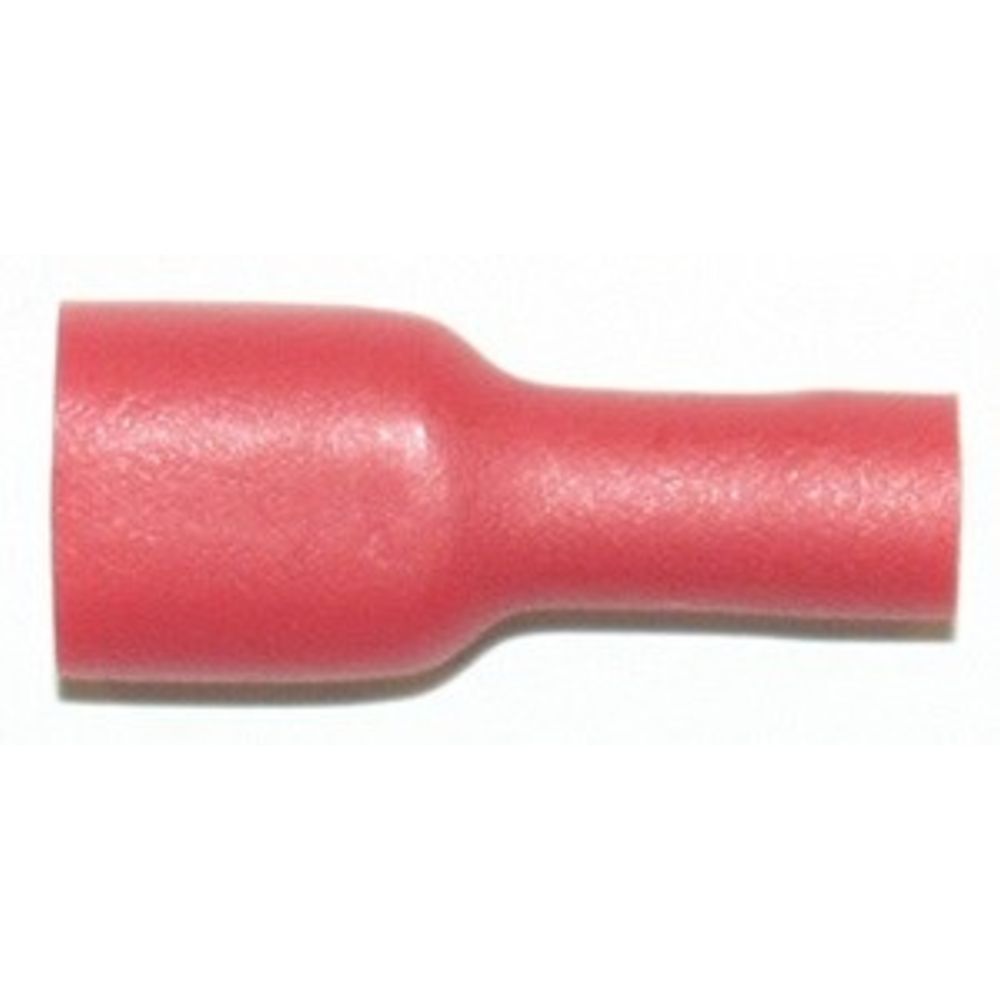 Abiko A1507FLSF lamepistik 6,3 mm emane, kaetud, punane 50 tk