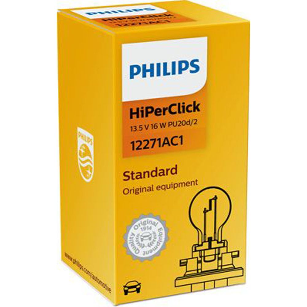 Philips PU20d/2 PCY16W pirn, oranž, 12 V, 16 W