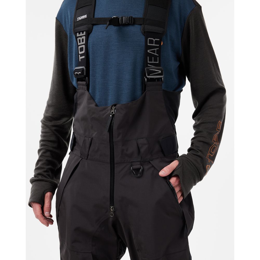 Tobe Vivid Bib skoterbyxor Jet Black