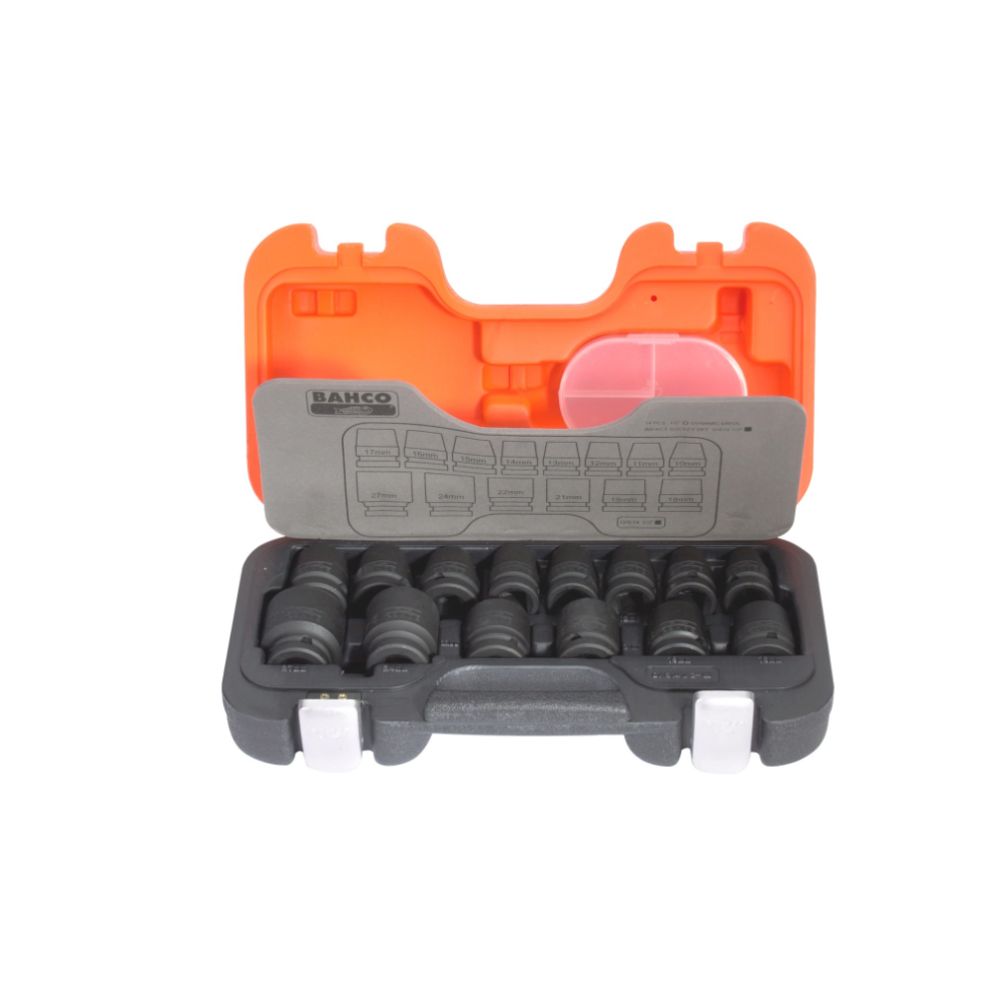 Bahco D/S14 jõupadrunite komplekt 1/2" 10-27 mm 14 osa