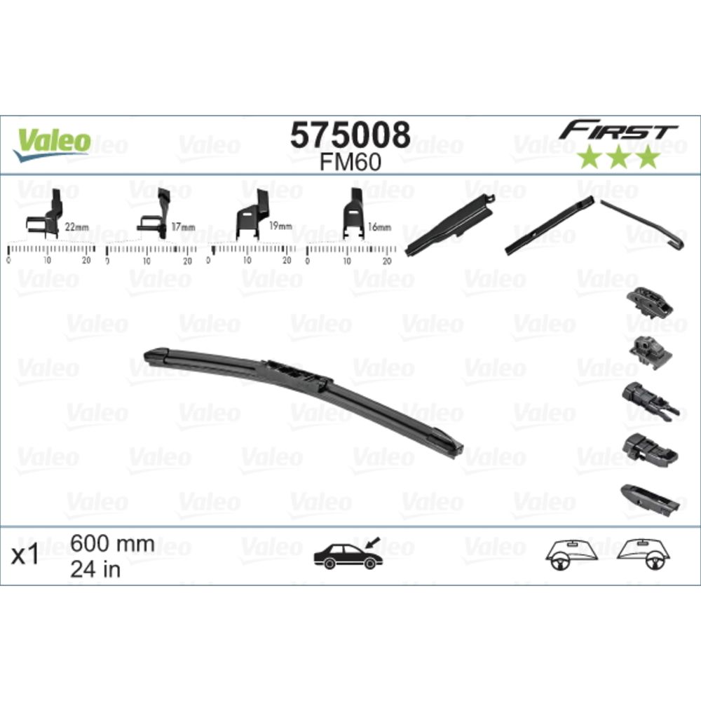 Valeo First MultiConnection FM60 torkarblad 60 cm