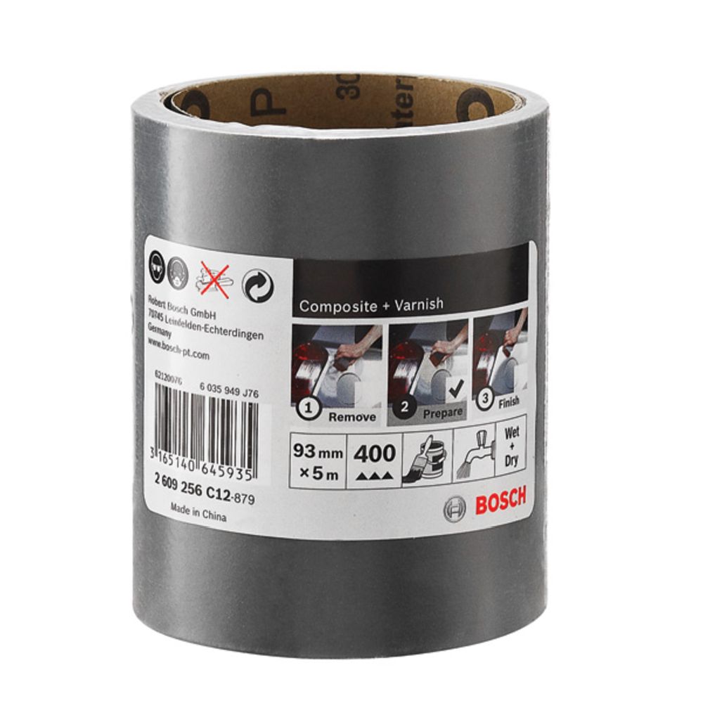 Bosch lihvpaberirull vesi- ja kuivlihvimiseks 93 mm 5 m K400