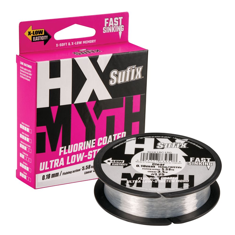 Sufix HX-Myth nylonlina 150 m färg: Clear