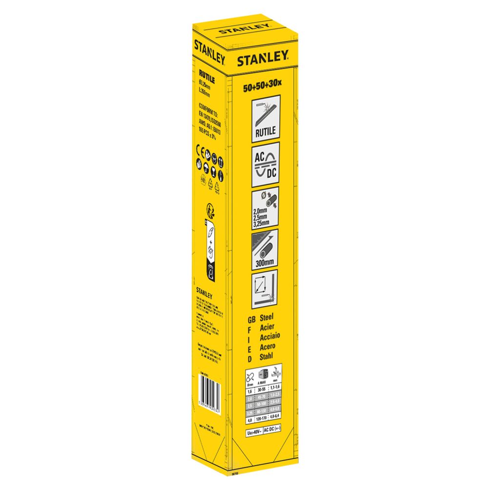Stanley E6013 hitsauspuikkolajitelma rutiili 130 kpl