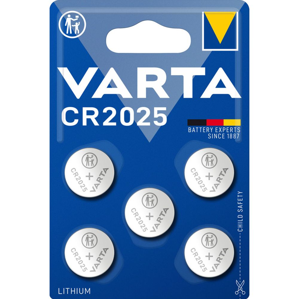 VARTA CR2025 knappcellsbatteri 5 st.