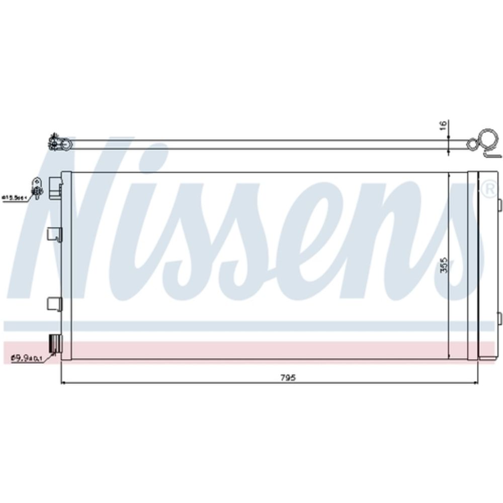 Ilmastointilaitteen lauhdutin 30-04033