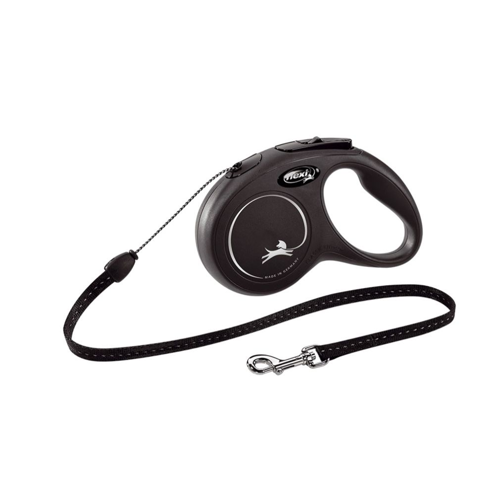 Flexi New Classic S/12kg 5m pyöröpunos musta