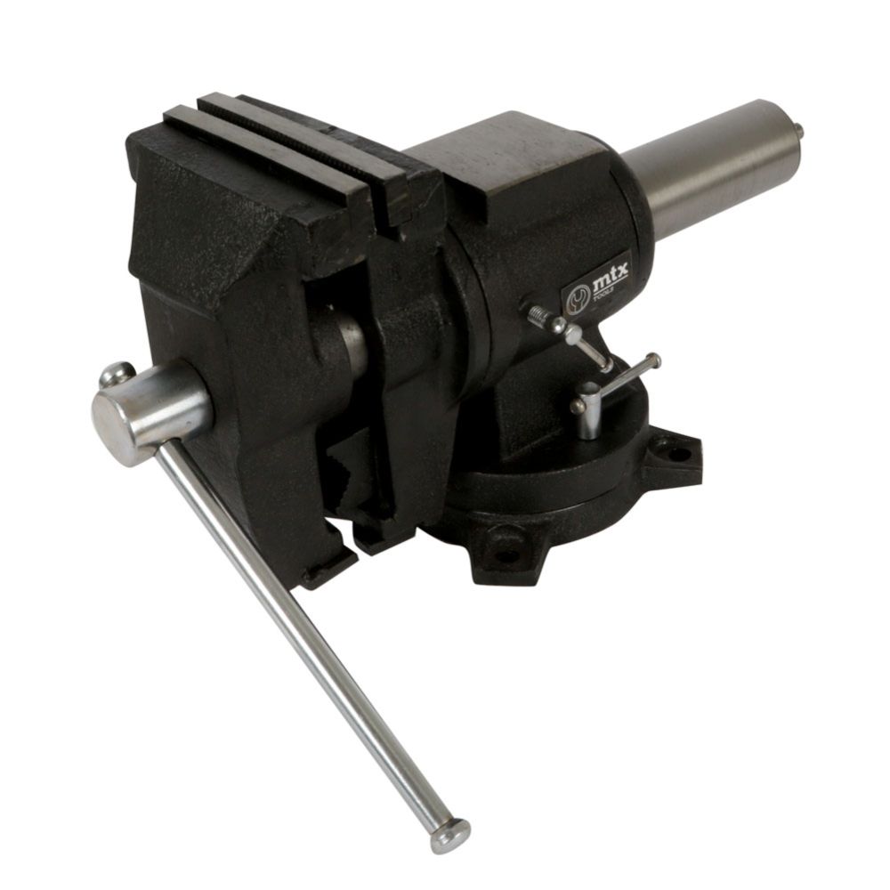 MTX Tools kääntyvä ruuvipenkki putkipuristimella ja alasimella 150 mm