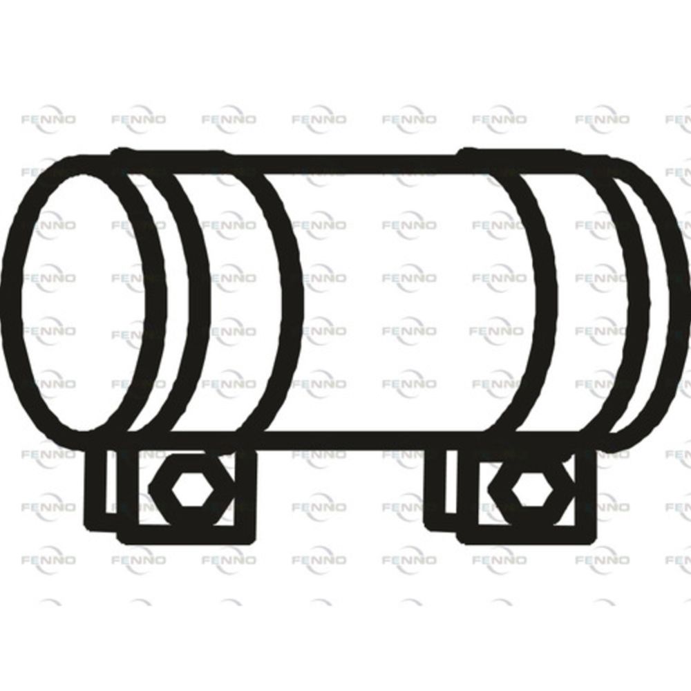 Väliholkki kiristimillä sisä-ø 43 mm pituus 90 mm