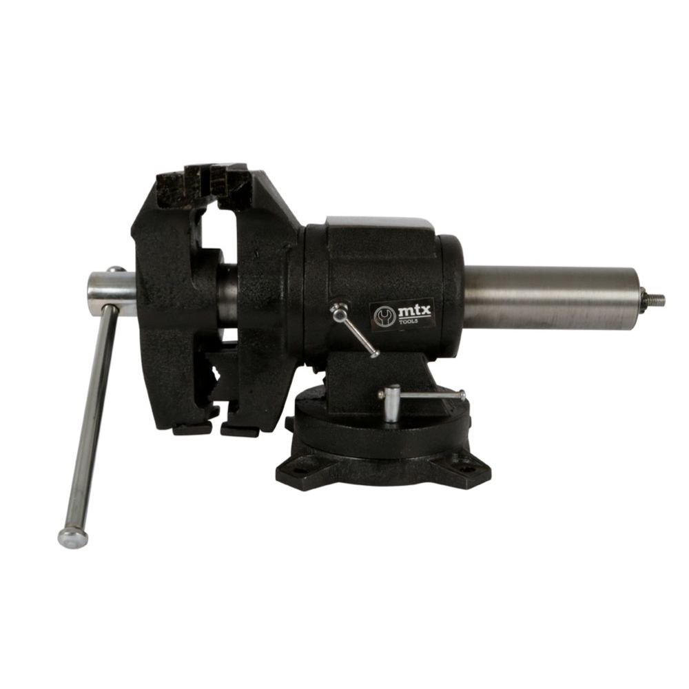 MTX Tools kääntyvä ruuvipenkki putkipuristimella ja alasimella 150 mm