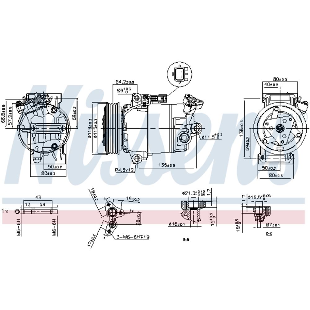 Ilmastointilaitteen kompressori 30-00404