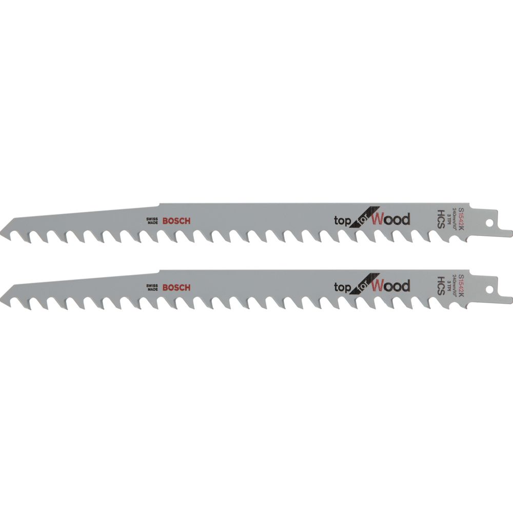 Bosch puukkosahanterä HCS, S 1542 K Top for Wood, 2 kpl