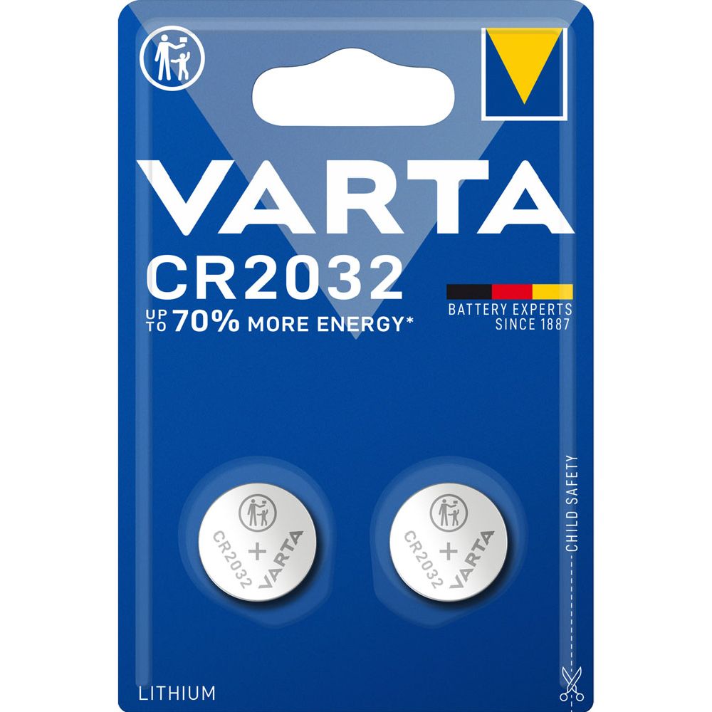 VARTA CR2032 knappcellsbatteri, 2 st.