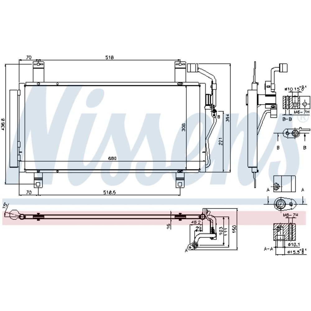 Ilmastointilaitteen lauhdutin 30-00200