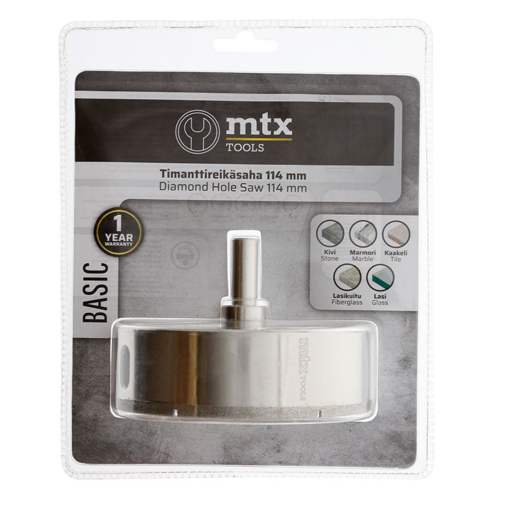 MTX Tools Basic teemantkattega augusaag, 114 mm