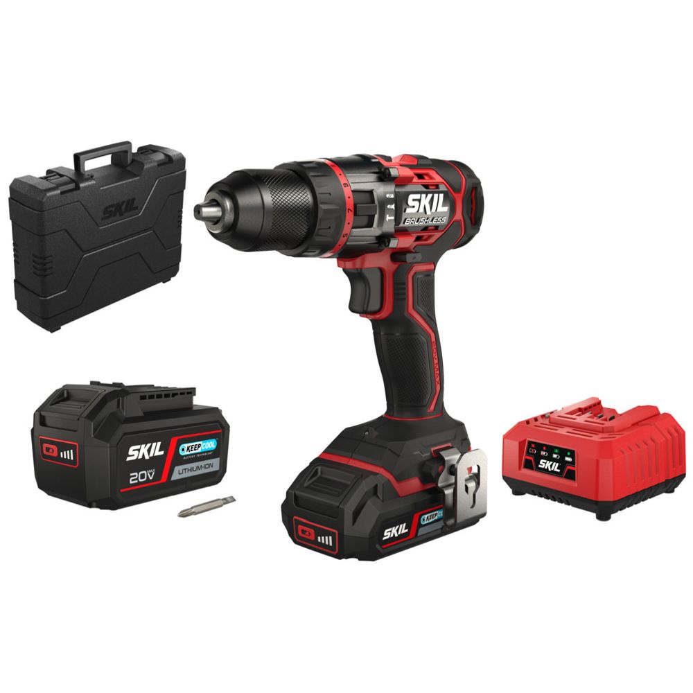 SKIL 3070 HD hiiliharjaton akkuiskuporakone 20 V 1 x 2,5 Ah + 1 x 5,0 Ah