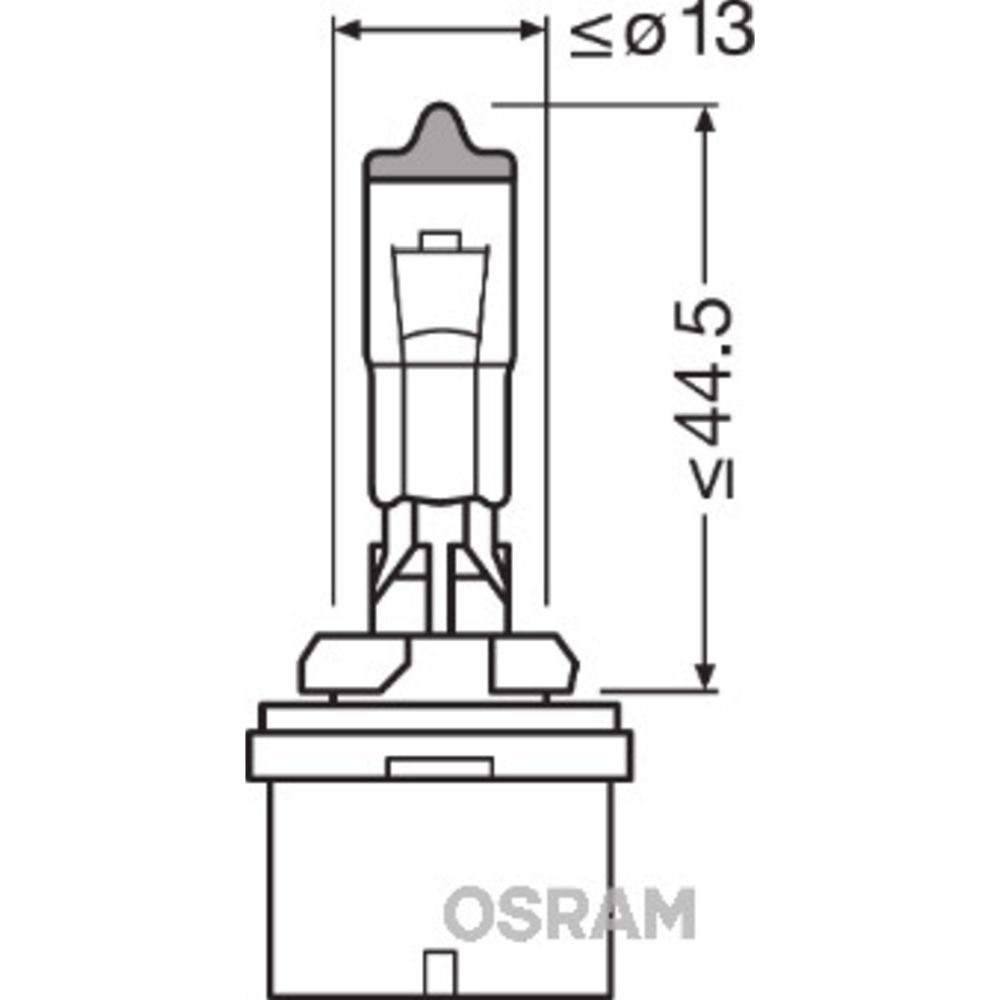 Osram H27W/2-polttimo 12V/27W sumuvalo "90° kulma