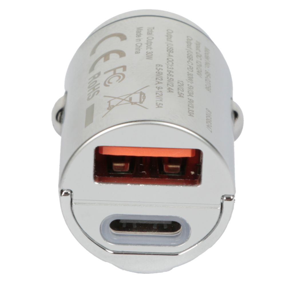 Cloudberry 6,0 A Mini billaddare PD USB-C + USB-A 30 W