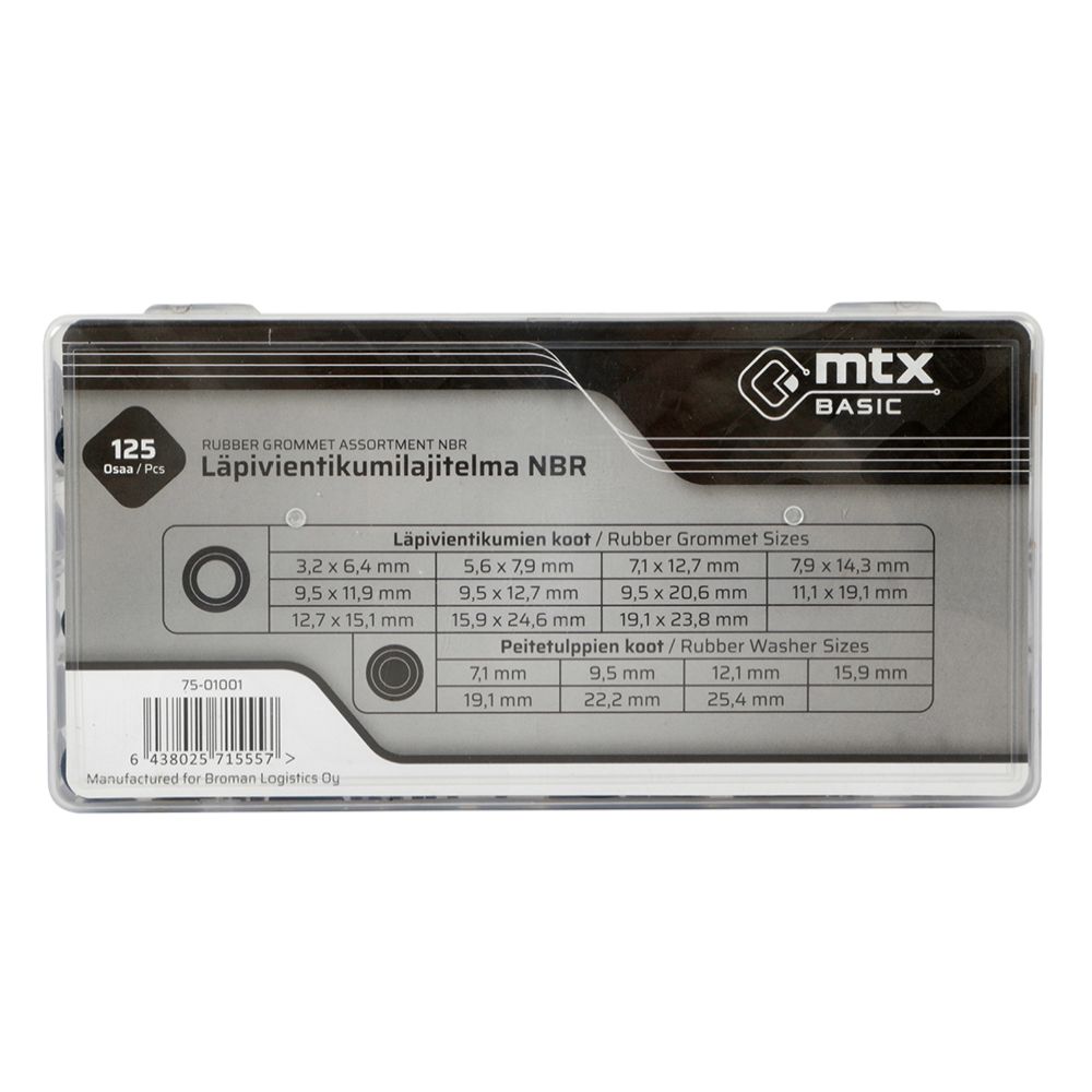 MTX Basic gummigenomföringar 125 delar