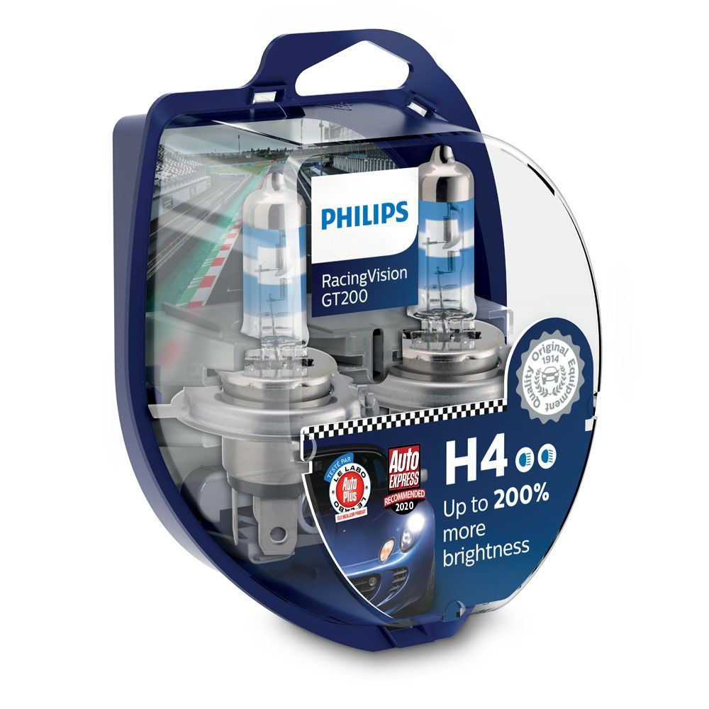 Philips RacingVision GT200 +200% H4-polttimopari