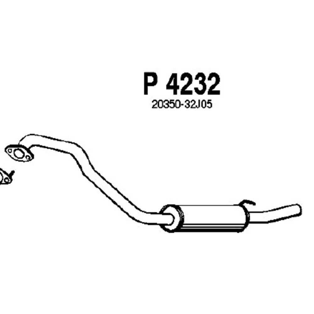Bakre ljuddämpare 14-4279