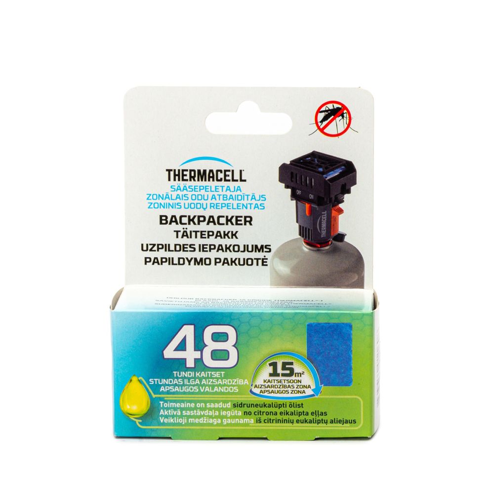 Sääsepeletaja ThermaCELL Backpacker Citriodiol toimeainepakk 48 tunniks
