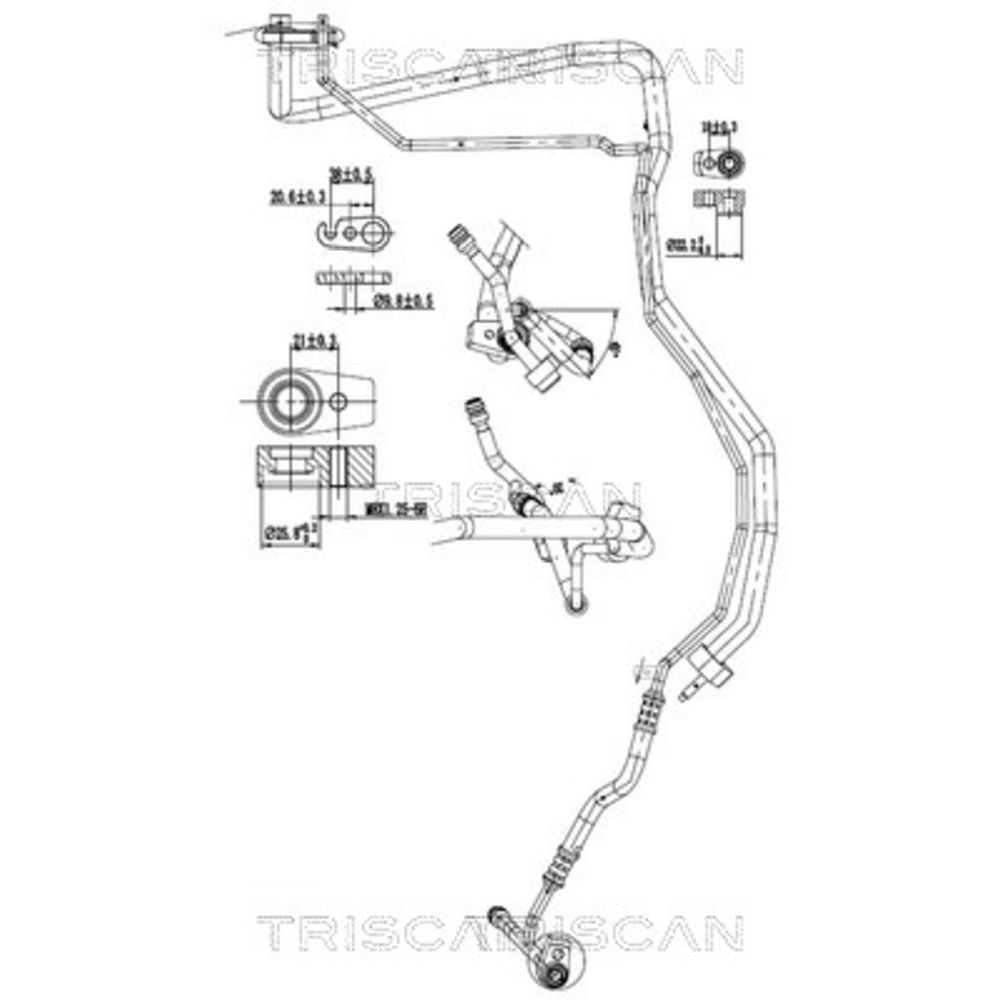 Varibelttrycksledning, klimatanläggning 30-05694