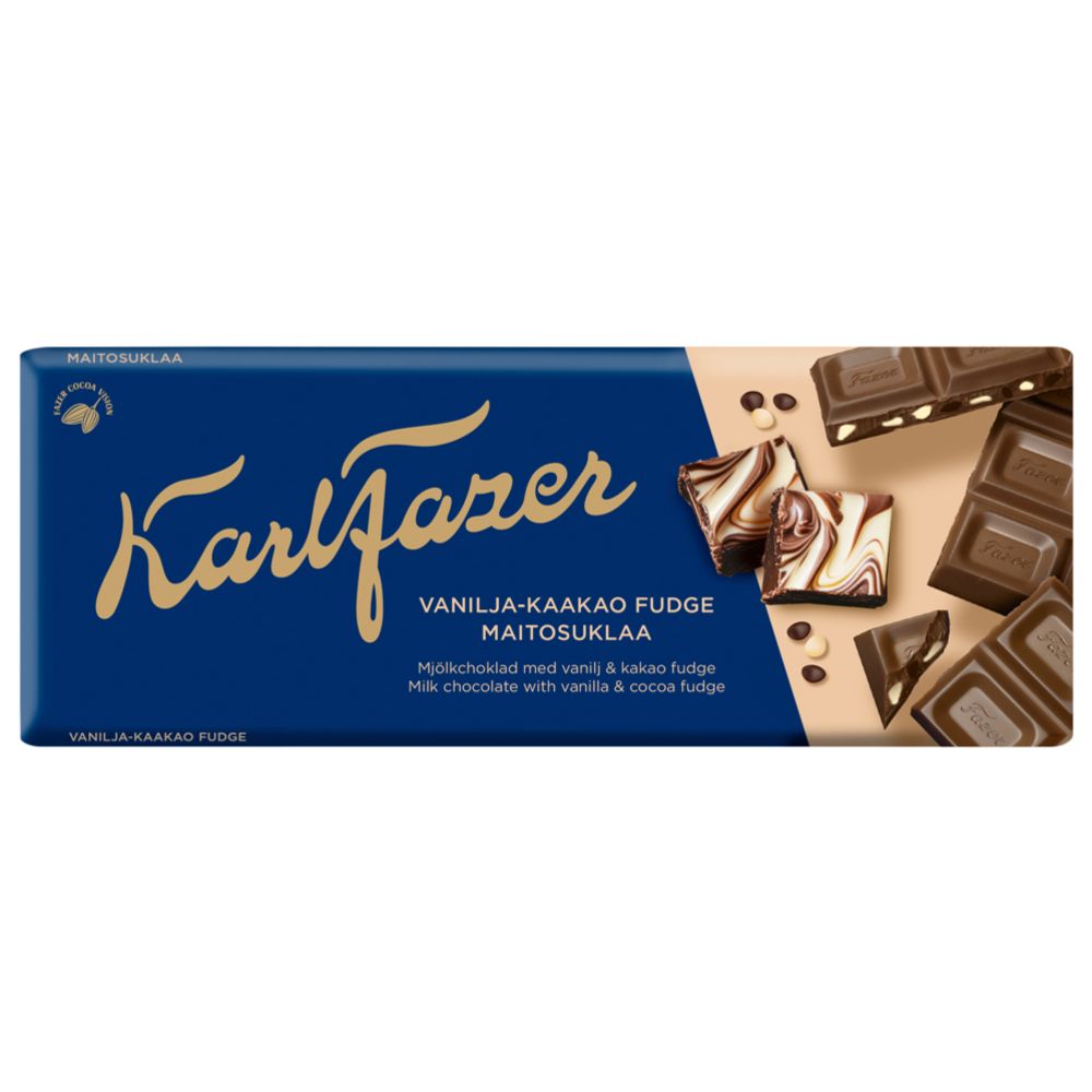 Karl Fazer Vanilla-kaakao suklaalevy 180 g