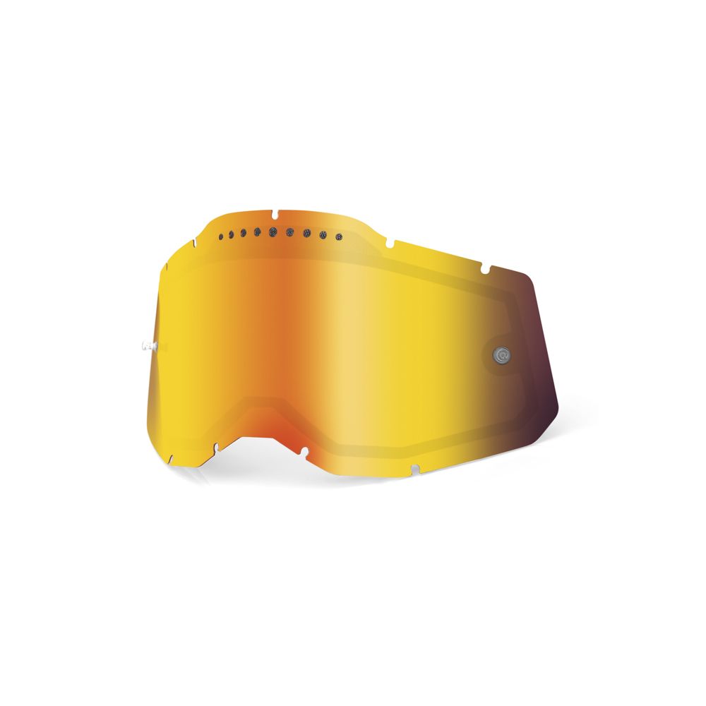 100% Racecraft 2/Accuri 2/Strata 2 perforerad extralins röd dubbel spegellins