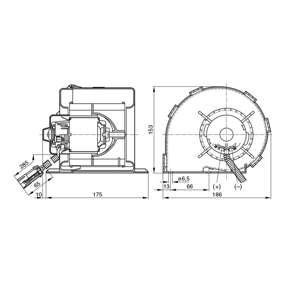 Salongiventilaatori elektrimootor 13-1203