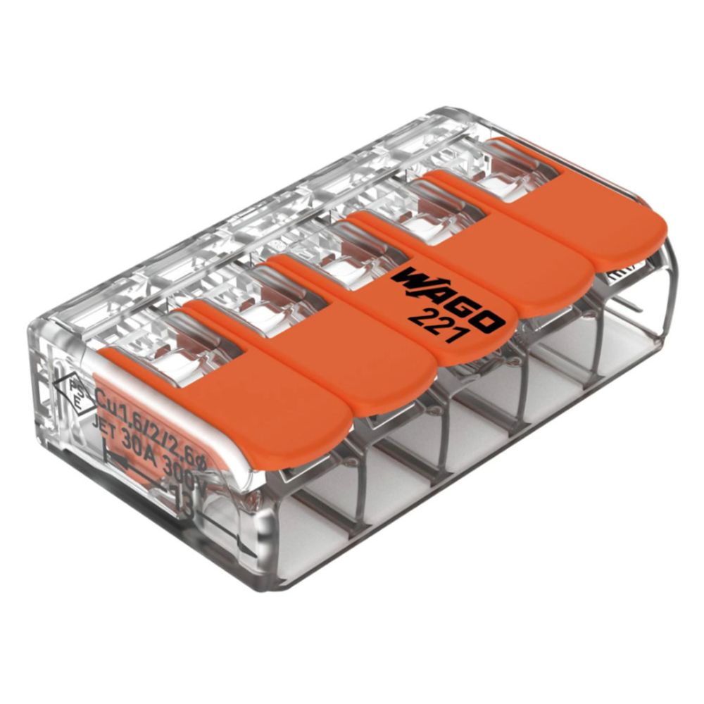 Wago 5-kontaktiline hoobpistik, 6 mm², 6 tk