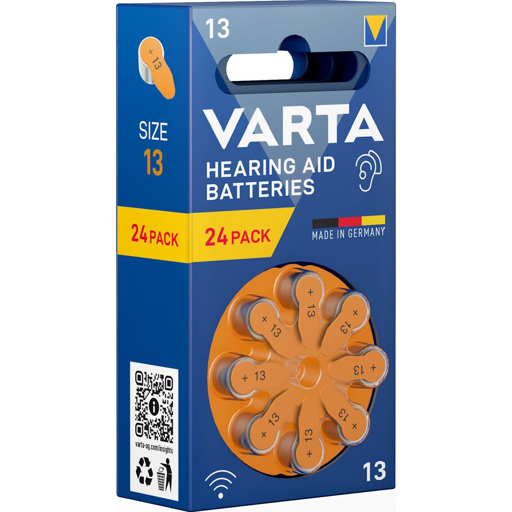 Varta hörapparatsbatterier 13 (PR48) 24 st.