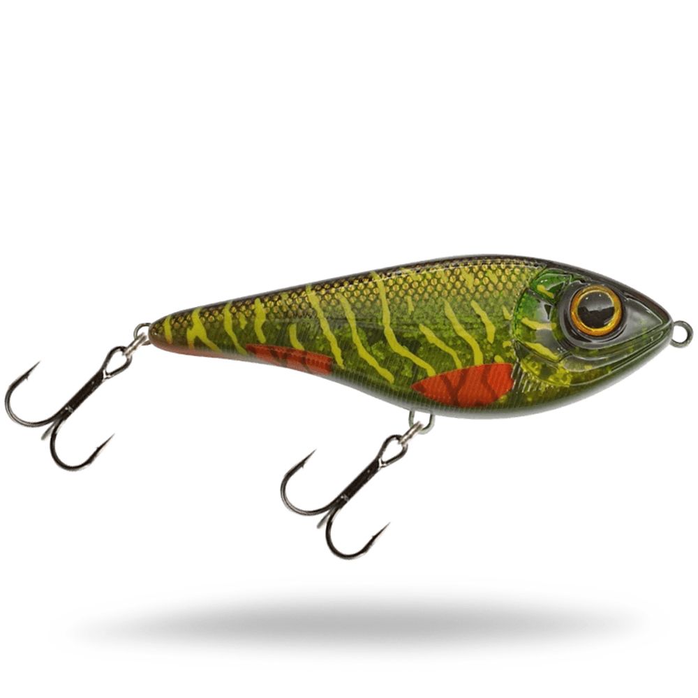 Strike Pro Buster Swim Jr 10,5 cm 40 g uppoava jerkki väri: G. Motoroil Pike UV