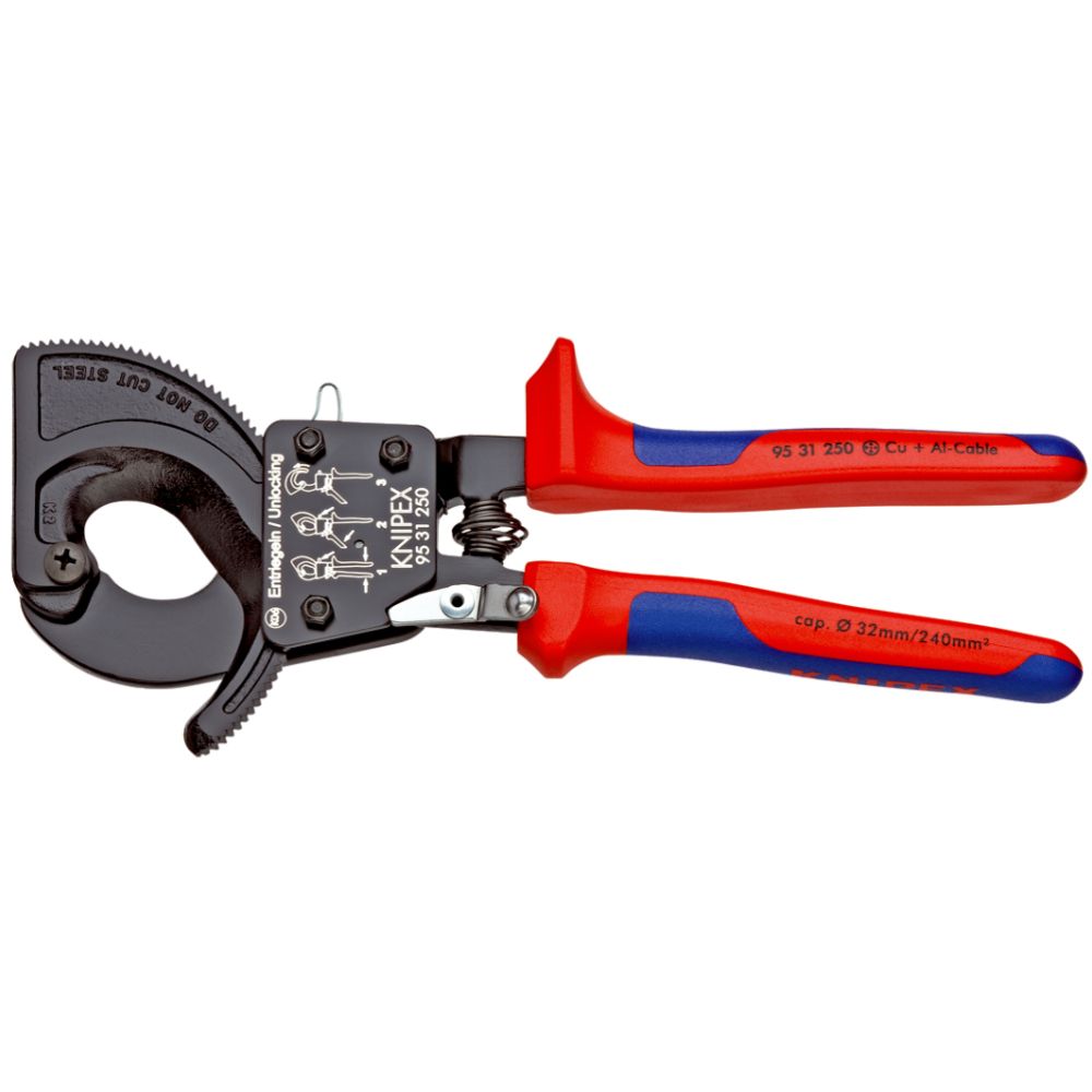 Knipex® 95 31 250 kabelsax med spärr 250 mm max 32 mm Cu+Al