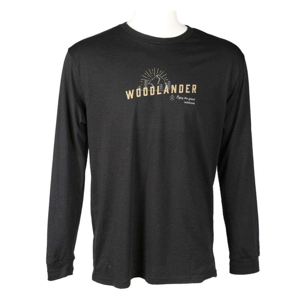 Woodlander Crew pitkähihainen T-paita, musta