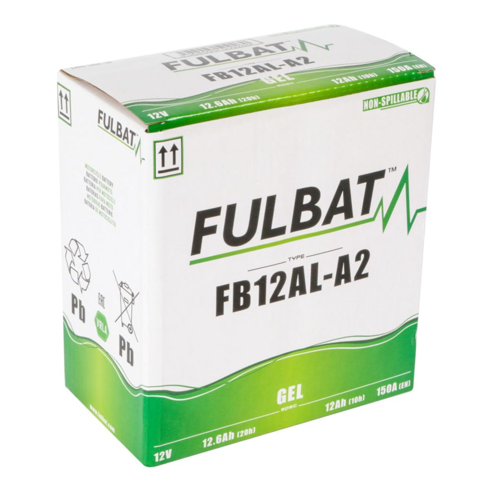 Fulbat GEL-batteri 12 V 12,6 Ah "FB12AL-A2" (134 x 80 x 161 mm)