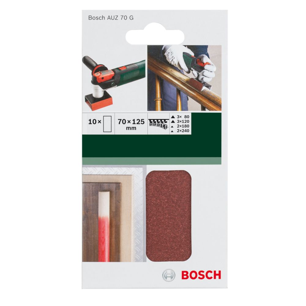 Bosch slippapper set 70 x 125 mm 10 st.