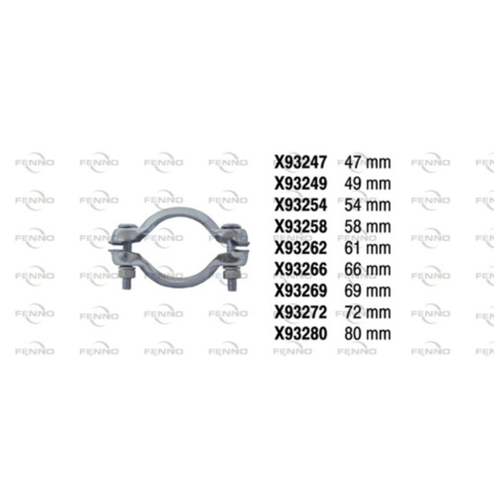 Pakoputkikiristin Renault ø54 mm